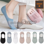 MATA Women's Socks Below the Ankle Breathable Ankle Socks Cute Girls Plain Pattern Korean Fashion St