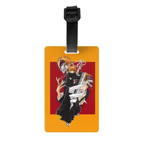 Custom Bleach Anime Luggage Tag Custom Baggage Tags Privacy Cover Name ID Card