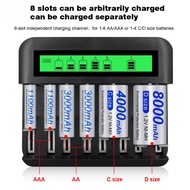 PALO D type C type AA/AAA battery charger rechargeable battery flashlight battery electronic ignition device water heater battery