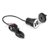 Aitemay Car Charger Socket Motorcycle USB Phone Charger Waterproof DC 12V