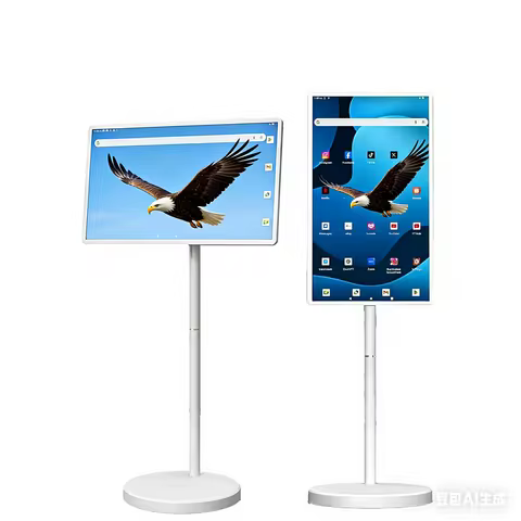 32 Inch Android 15 Portable Smart TV with Battery Capacitive Display Vertical Touchscreen LCD Monito
