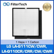 FilterTech - Air Purifier Replacement 1 year set - LG LA-Q111CW/CWR, LA-Q110CR/CRR/CW/CWR