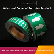 Pipe Direction Arrow Label Fireproof Industrial Medium Identification Sticker