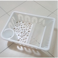 Plastic Dish Drying Rack 46x36x12 white