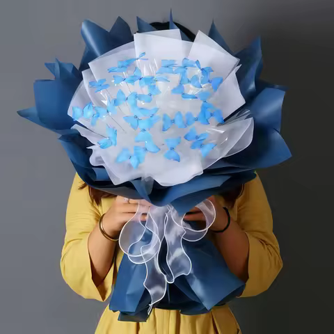 DIY Butterfly Bouquets Handmade Butterfly Flower Material Package Wedding Dinner Party Birthday Deco