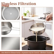 honeybird Stainless Steel Strainer Spoon Versatile Colander for Cooking Pasta Rice Vegetables with H