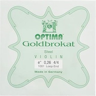 Gold Bra Cut Violin E-Wire 0.26 Loop End (Set of 6)