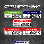 Sticker Bensin Oktan Octan Pertamina Shell Vivo Avgas
