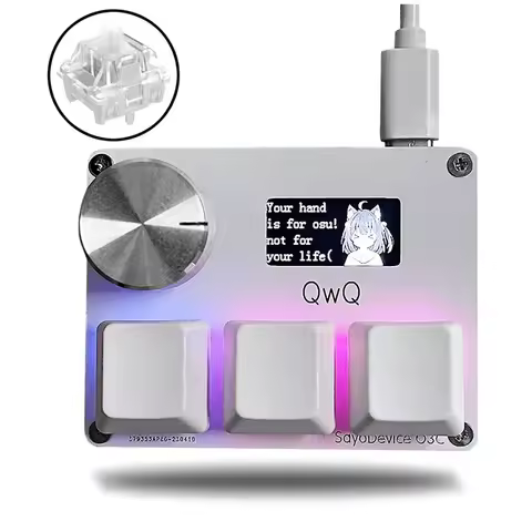 Gateron KS-20 White Switches Sayodevice Osu O3C Rapid Trigger Magnetic Switches With Knob Keyboard S