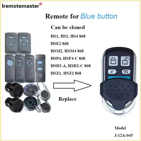 New For Blue Button Marantec HSE2 HS4 HS2 HS1 868mhz Remote Control Electric Fixed Code Handheld Tra