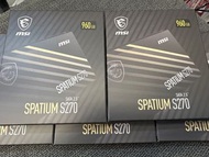原裝現貨🔥 MSI 微星 Spatium S270 960GB 3D TLC SATA III SSD