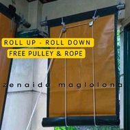 ROLL UP ROLL DOWN FREE PULLEY &amp; ROPE TRAPAL LONA TOLDA LOWEST PRICE