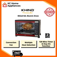 Khind 52L Electric Oven | 1750W | Convection | Rotisserie Function | 120 Mins Timer | OT52R | 2 Year