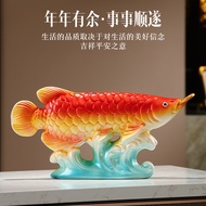 Lucky Golden Arowana Ornaments High-End Feeling Living Room Entrance Entrance Locker TV Cabinet Deco