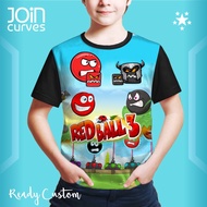 Red Ball 3 Games 3D Children's T-shirt