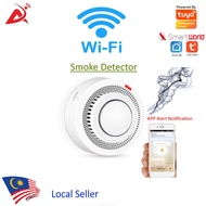 TUYA WIFI Wireless Standalone Fire Smoke Alarm Detector Portable Fire Sensor for Home Security APP N