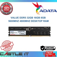 ADATA DDR5 Desktop RAM 8GB / 16GB / 32GB 4800MHz 5600MHz U-DIMM Value Series Memory CL40 CL46