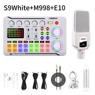 Siborie【Free headset】soundcard S9+M998 Mic paket lengkap Mixer Bluetooth sound card for Streaming La