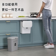 Household Kitchen Wall-Mounted Trash Can Cabinet Hanging Storage Box Can Portable Belt Inner Bucket Wet Garbage Utility