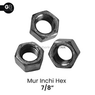 7 Inch Nut 8" Black Hex Nut Only 7/8 Inch Key 32