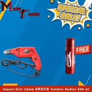 Electric Drill Impact Drill Bor Tangan Listrik 13 Mm 500 Watt Redfox