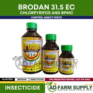 BRODAN INSECTICIDE SPRAY FOR PLANTS AND VEGETABLES - Chlorpyrifos & BPMC Formula - Broad Spectrum