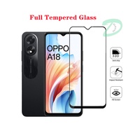 For Oppo a18 Full Tempered Glass Cover Screen Protector Oppo a18 9H Anti-Oil Protective Film Glass 3