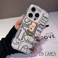 2-in-1 iPhone Case Wave Edge Modern IP Cartoon Pattern Available in Many Colors 17/17 Pro/17 Pro Max