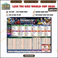 World Cup 2026 Competition Calendar Poster Wall Sticker with Digital Box | 48 Teams 104 Battles | 4 
