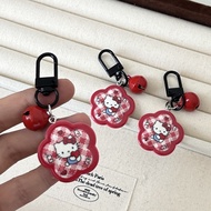 Huahua Retro Red kt Bell Keychain Cartoon Kitten Fun Cute Pendant Couple Girlfriends Schoolbag Jewel