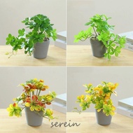 SEREIN Fake Potted Plant, Bonsai Artificial Spider Plant Artificial Bonsai Plant,  Fake Plant with P