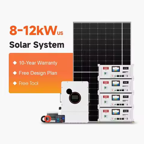 KEVOLT Hybrid Solar System 8kW 10kW OPV Solar Panel Set Home Energy System with Battery Solar System