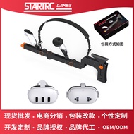 STARTRC GAMES Machine Gun Meta Quest 3/3S Rak Pistol Pistol Kecil VR Aksesori Bantu Fizikal