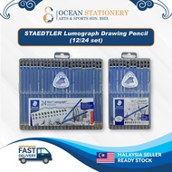 STAEDTLER Lumograph Drawing Pencil (12/24 set) with Casing Sketch Drawing Pencil