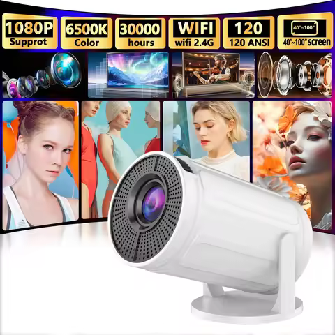 RUSMR Projector RY008 PRO 4K Android Dual Wifi6 290ANSI Allwinner H713 BT5.0 1080P 1280*720P Home Ci