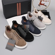 ZEGNA Top Luxury High-End Customized Fashion Men's Leather Business Casual Shoes