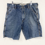 Levi's 牛仔短褲/牛仔褲，拉鍊門襟，靛藍色，W34 碼，古著。