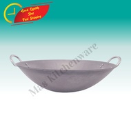 MAS Caldron Wok Double Handle 40CM 43CM 46CM 50CM 55CM 60CM Iron Wok/ Restaurant Wok/Big Wok / Kuali
