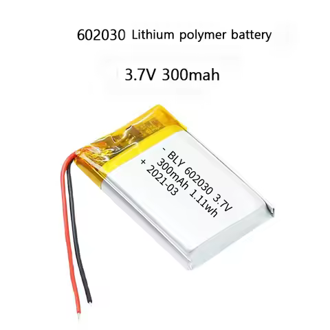 3.7V 300mAh 602030 Polymer Li-ion Rechargeable Battery for LED Lights Bluetooth Headphones Beauty In