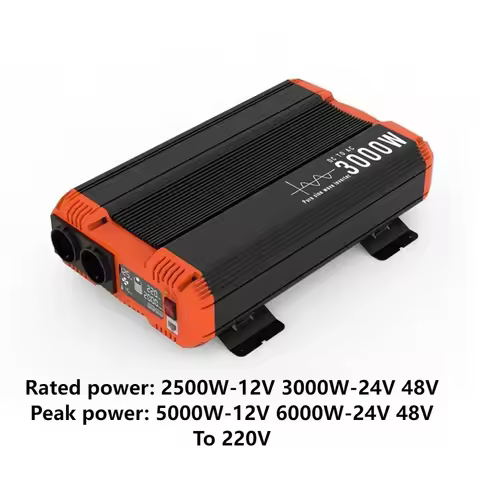 2500W 12V 3000W 24V 48V To 220V Electric Converter Vehicle Intelligence Mounted Pure Sine Wave Inver