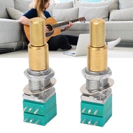 Houglamn 2Pcs Metal Guitar Potentiometer  Sound Taper A250K B50K Dual Accuracy Brass Shaft for Elect