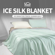 U.NI HOME Luxury ice silk quilt summer quilt silk quilt blanket quilt cool quilt (Queen/King) thin