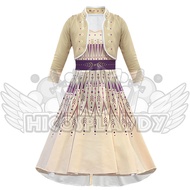 hiCosplaydy Kids Frozen 2 Anna Cosplay Costume Set
