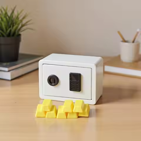 Gold Bar Styled Password Safe Dollhouse Mini Model in 1/12 Scale