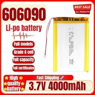 606090 3.7V 4000mAh Polymer Lithium Rechargeable Battery for High Capacity Power Bank DIY Power Bank