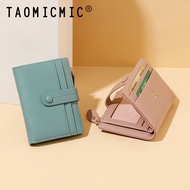 Taomicmic New Style Fashion Simple Short Wallet Ladies PU Leather Card Holder Student Coin Purse