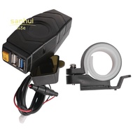 C1FB 20-80V E-Bike Handlebar USB Charger 24V 36V 48V 60V QC3.0 Quick Charger Adapter(Red Light) Easy