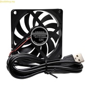 Doublebuy 5V 80mm USB Cooling Fan for Router Modem Receiver Extractor Fan  Duct Exhuast Fan Plastic 