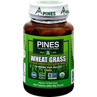 [USA]_Superfoods 2Pack! Pines International Organic Wheat Grass - 500 mg - 100 Tablets
