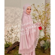 ✴Telekung Cherry Blossom material sutera silk  dari Vietnam ready stok♪